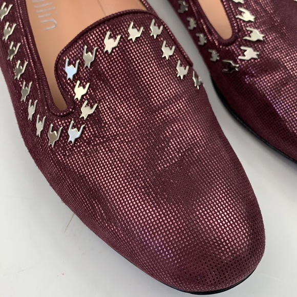 Ballin Metallic Burgundy Wine Loafer Flats NWOT size 8 - Picture 2 of 8